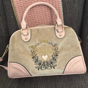 CLEARANCE Juicy Couture Pink and Tan Women's Bag Like New